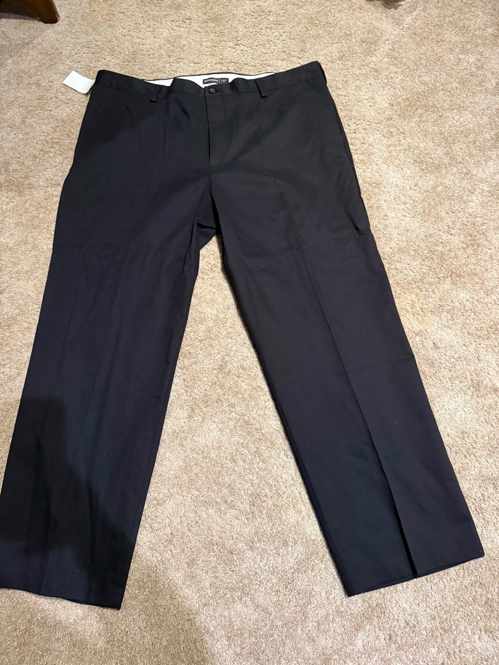 NWT Dockers Men's Classic Flat Front Dress Pants Chinos Black 40x29